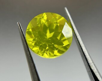 Unique Custom Laser Gemstone Czochralski Yellow Ce YAG 1.25CT Loose Stone For Pendant Ring Earring Jewelry Making Rare Gift For Her