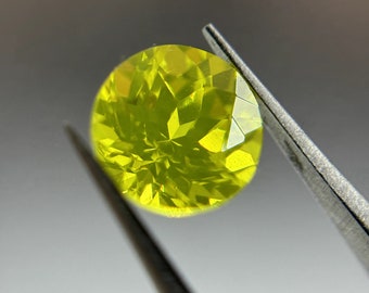 Unique Custom Laser Gemstone Czochralski Yellow Ce YAG 1.35CT Loose Stone For Pendant Ring Earring Jewelry Making Rare Gift For Her