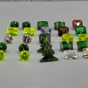 Czochralski - Space Laser Christmas Garnet Gemstonse, Lab Yttrium Aluminum Garnet  Fluorescent Crystal Gems Loose Gems Luag You Select!