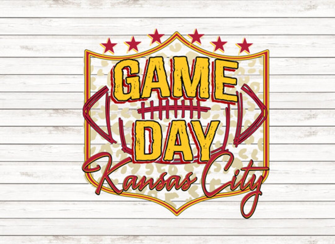 Kansas City Football Game Day Leopard DTF Print Ready to Press Etsy