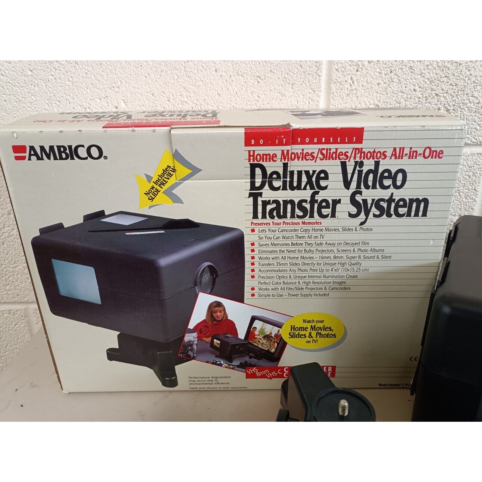 AMBICO Deluxe Video Transfer System VHS 8mm VHSC, V0650 Camcorder
