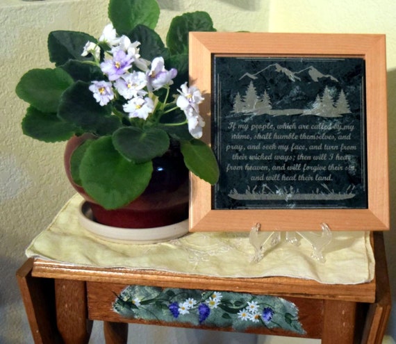 2nd Chronicles 7:14 on Black Marble