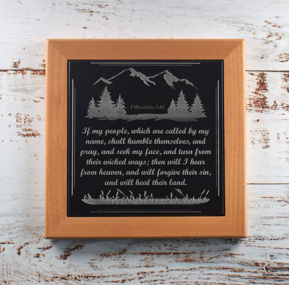 2nd Chronicles 7:14 on Black Marble