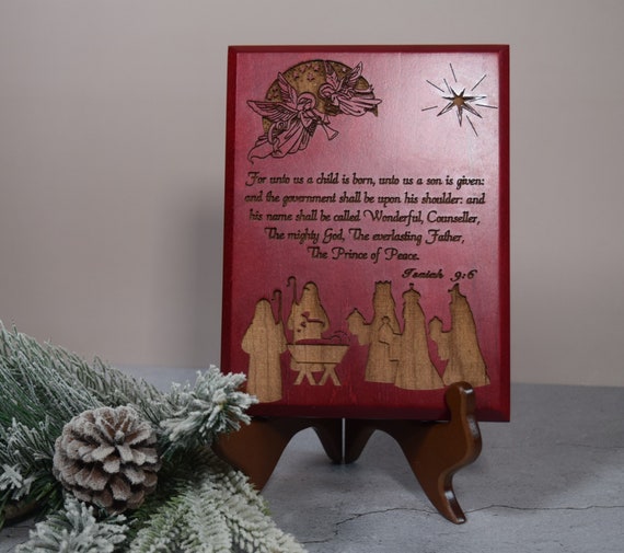 Isaiah 9:6 Messianic Prophecy Christmas Wall Plaque