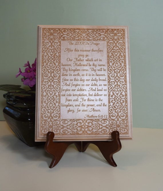 The Lords Prayer Scripture Plaque