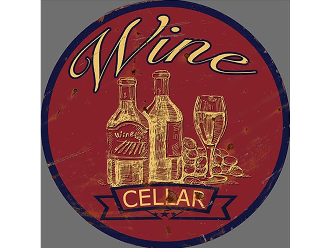 Custom Wine Cellar Vintage Metal Sign Etsy