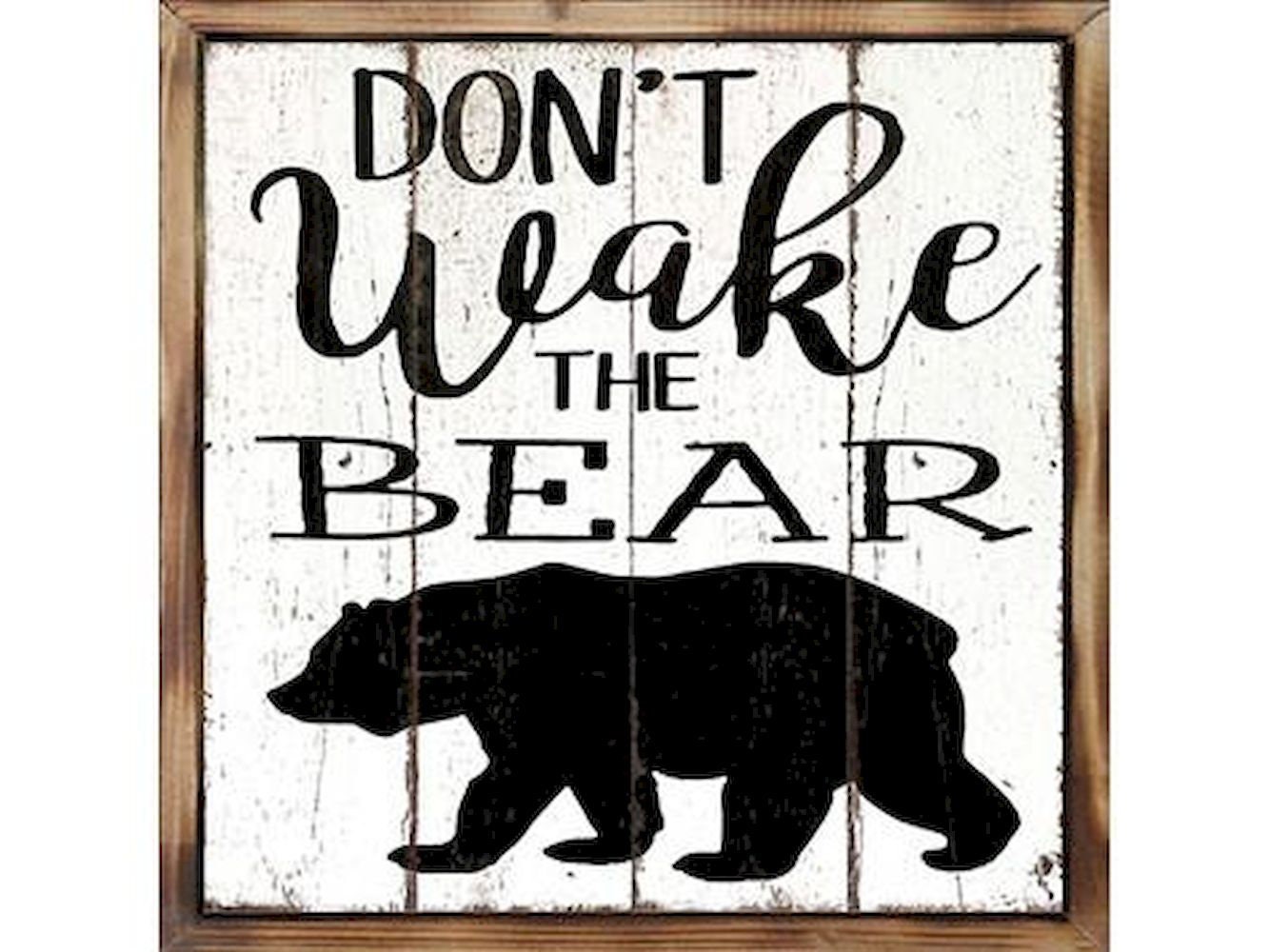 Custom don't Wake the Bear Vintage Wooden Etsy