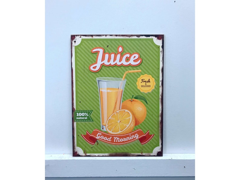 Custom fresh Juice Wooden Sign Etsy