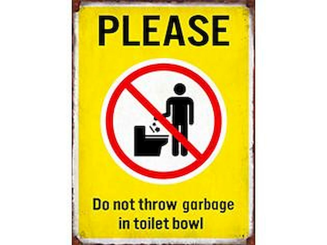 Custom don't Throw Garbage Metal Sign Etsy