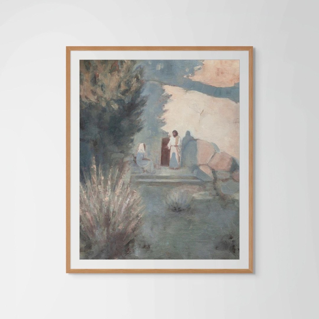 Mary and Jesus at the Tomb Art Print | “the First Witness” | Christian ...