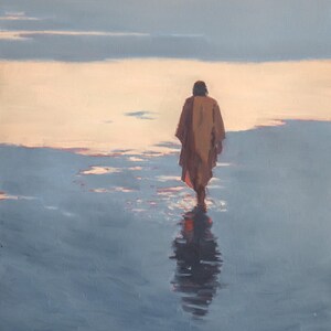 Jesus Walking on Water Art Print: Signed Christian Landscape - Etsy