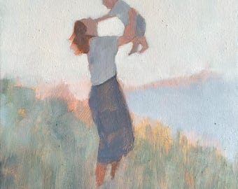 Mother Holding Baby | Mother's Day Art Print | Mom with Child | Home Decor Gift
