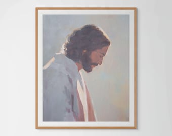 Jesus Christ Portrait Art Print | “He That Liveth” | Christian Painting of Jesus Christ | Archival Giclee Quality