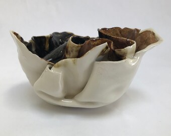 Small stamped and layered bowl