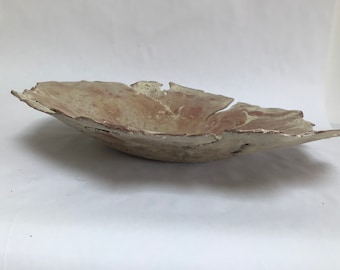 Unusual large platter with unique glaze finish