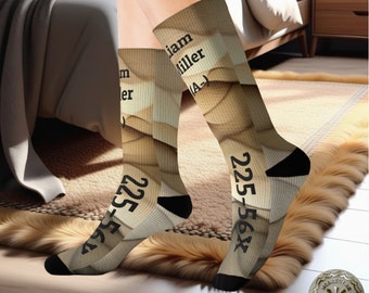 Personalized Safety socks G for emergencies with important information, Alzheimer help, children safety, emergency, blood type, allergies