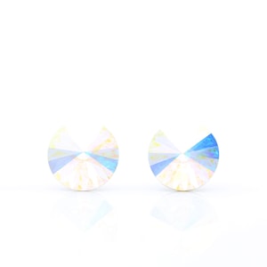 8mm schillernde Kristall Ohrringe | Swarovski Kristall Ohrstecker | Schillernde Ohrringe | Glitzernde Ohrstecker | Hypoallergen Ohrringe | Alltag Ohrstecker