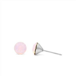 6mm Pink Swarovski Earrings | Mini Crystal Studs | Swarovski Pink Opal Studs | Dainty Studs | Hypoallergenic Studs | Everyday Pink Earrings