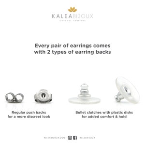 a brochure with two types of earring backs