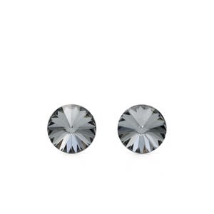 8mm Black Crystal Earrings | Swarovski Crystal Studs | Black Round Earrings | Sparkly Studs | Hypoallergenic Studs | Everyday Earrings Studs
