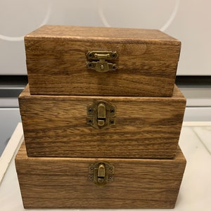 Set of 3 Nestable Wooden Boxes