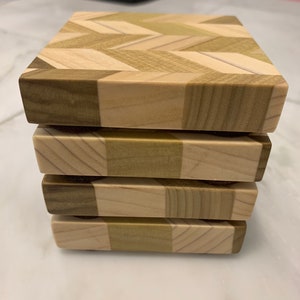 Solid Wood Coaster Set (4 Coasters)