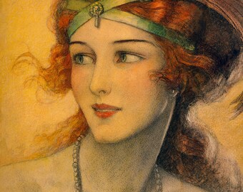 1923 Print | Glamour in Red | Artist Signed W. T. Benda | Digital Download