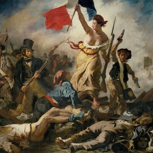 1830 French Revolution Print | Liberty Leading the People | Painted by Eugène Delacroix | Digital Download