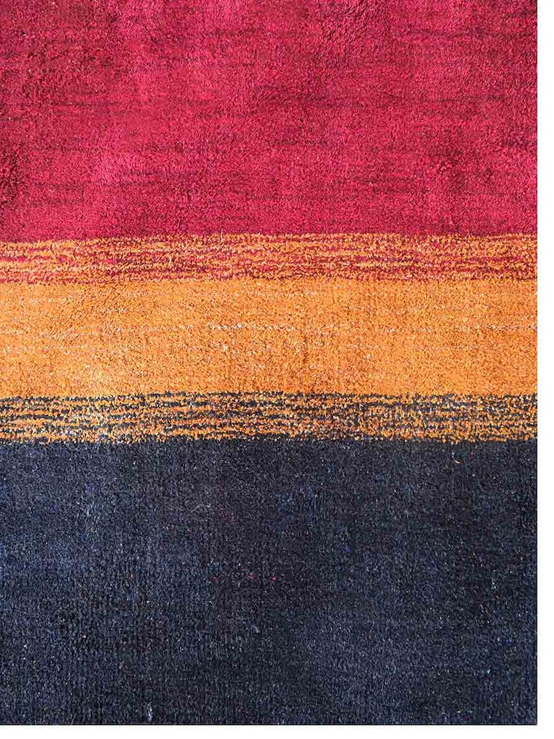 Hand Knotted Gabbeh Silk Mix Area Rugs Contemporary Charcoal BBH Homes BBLSM103