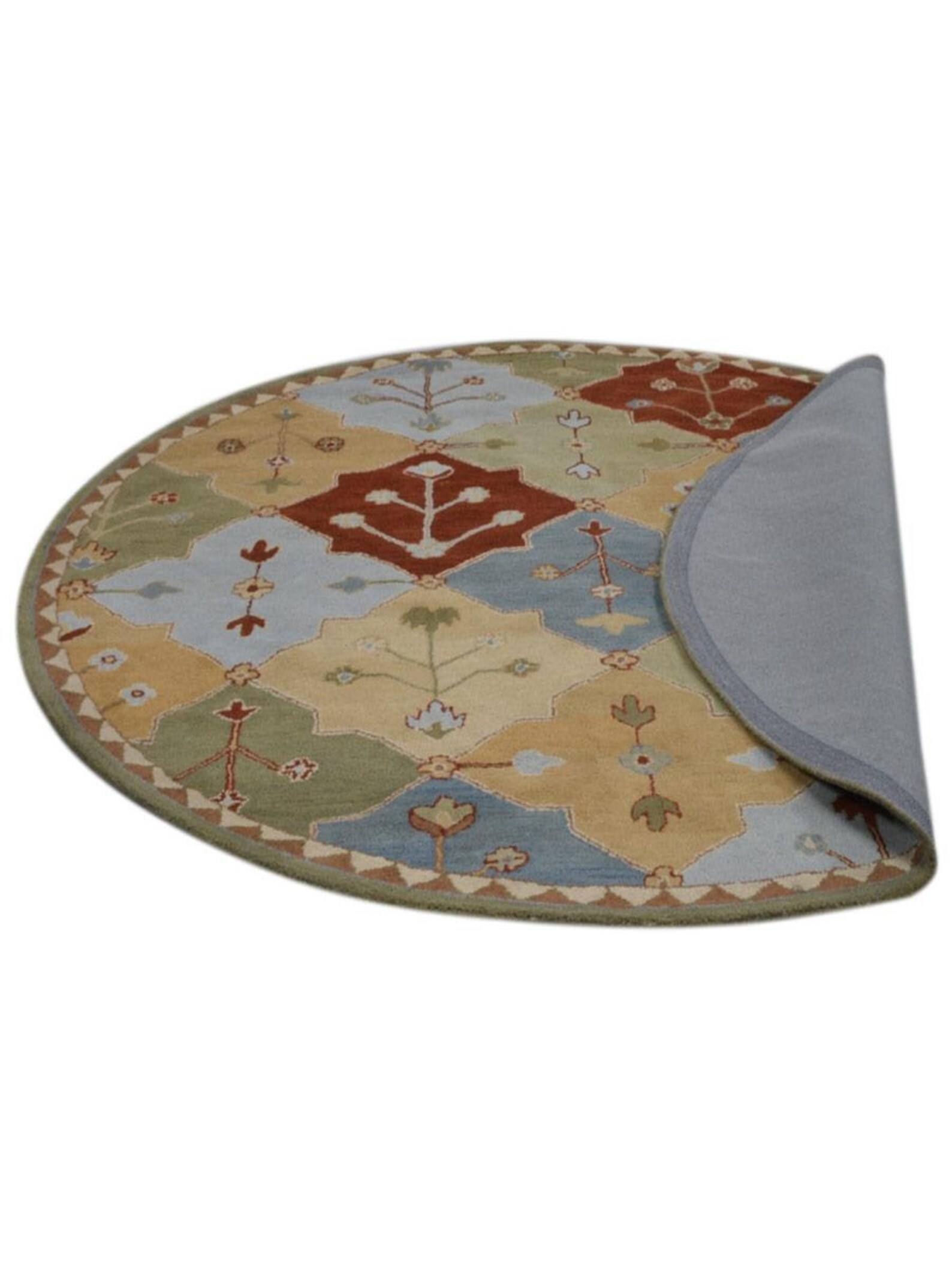 Hand Tufted Wool Round Area Rug Floral Multicolor BBH Homes Etsy