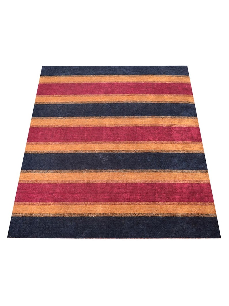 Hand Knotted Gabbeh Silk Mix Area Rugs Contemporary Charcoal BBH Homes BBLSM103