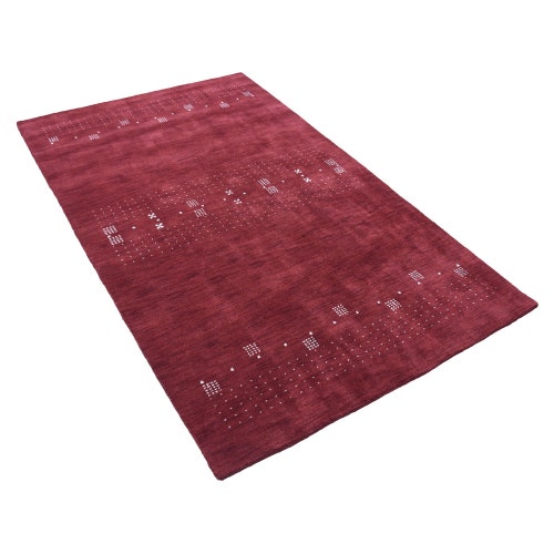 Hand Knotted Loom Wool Area Rug Contemporary Red BBH Homes shops BBL00504