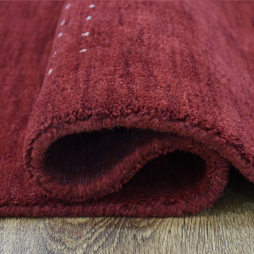 Hand Knotted Loom Wool Area Rug Contemporary Red BBH Homes shops BBL00504
