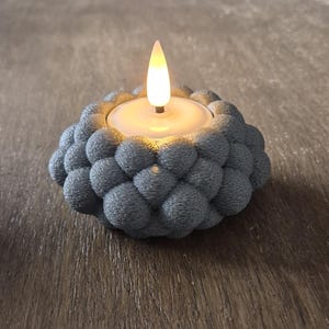 Soft and Warm LED Tea Light Holder - Unique Textured Candle Decor