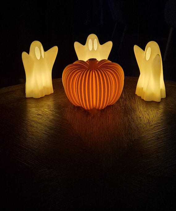Spooky Pumpkin Tea Light Holder for Halloween Decor | Unique Gift