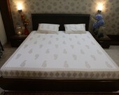 Handmade Bed Sheets, Bedding, Bohemian Hippie , Throw Comforter Set, Home And Living, Linen Bed Cover, Home Decoration, Queen Bedding Set,