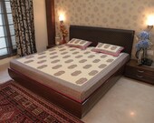 Handmade Bed Sheets, Bedding, Bohemian Hippie , Throw Comforter Set, Home And Living, Linen Bed Cover, Home Decoration, Queen Bedding Set,