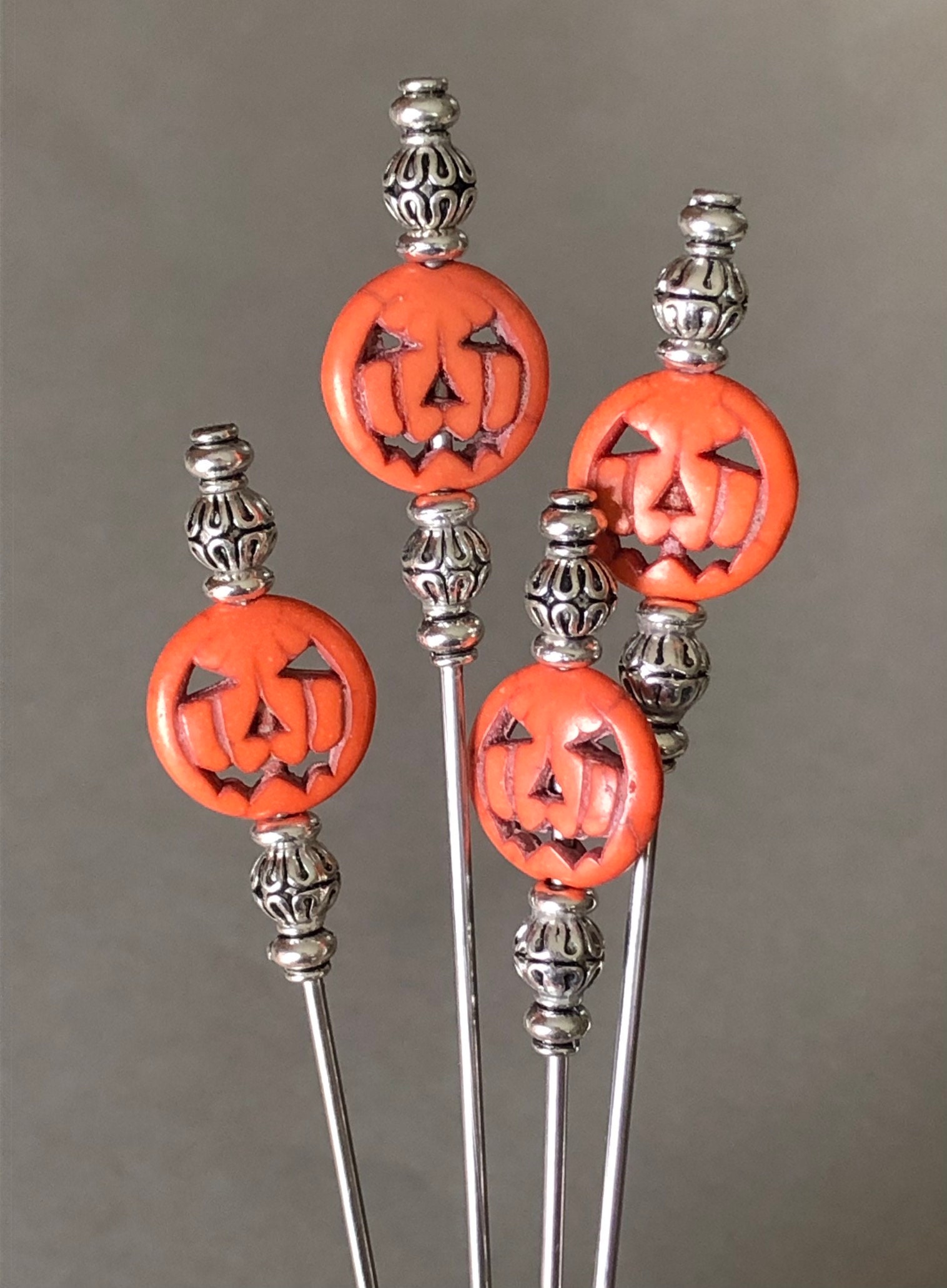 Cocktail Picks Food Picks Jackolantern Pumpkin Orange Etsy