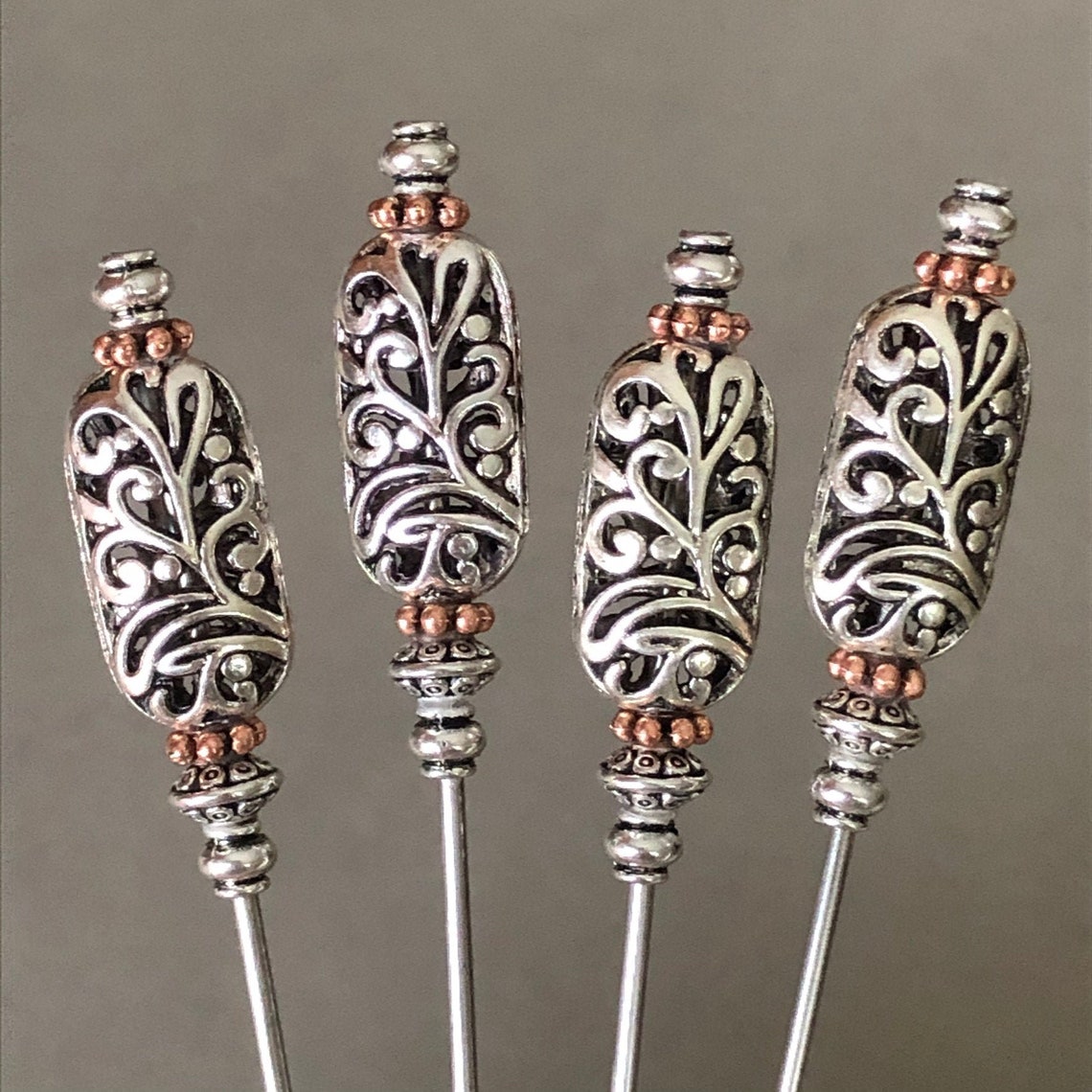 Cocktail Picks Food Picks Filigree Vine Rectangle With Etsy UK