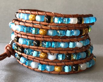 ●tow tow archive● Feverfew Leather Bead Bracelet Brown TBH Leather Bracelet Brown/Silver – Trollbeads
