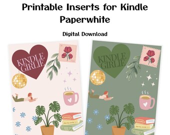 Printable Kindle Paperwhite Signature Inserts | DIGITAL DOWNLOAD