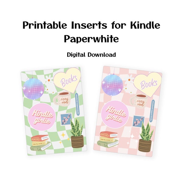 Printable Kindle Paperwhite Signature Inserts | DIGITAL DOWNLOAD