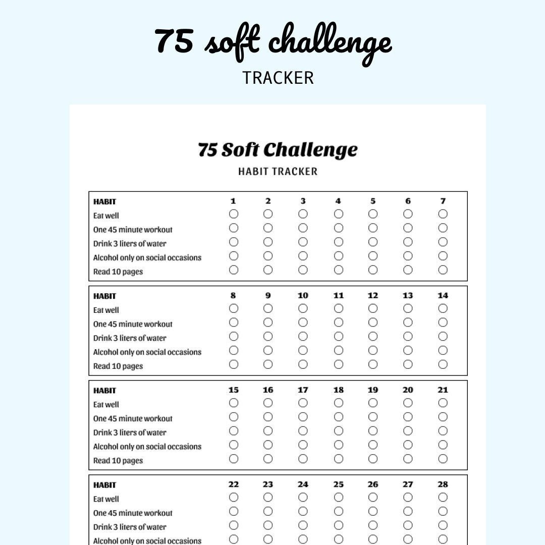 Mod le De Suivi 75 Soft Challenge Imprimable Etsy France Mod le De Suivi 75 Soft Challenge Imprimable Etsy France
