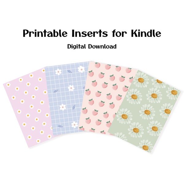 Printable Kindle Basic 2022 Paper Inserts | DIGITAL DOWNLOAD