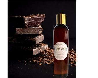 Chocolate Body Oil | Date Night | Massage Oil Infused - Real Cocoa + Vanilla || Sensual Massage Oil | Mother's Day Gift