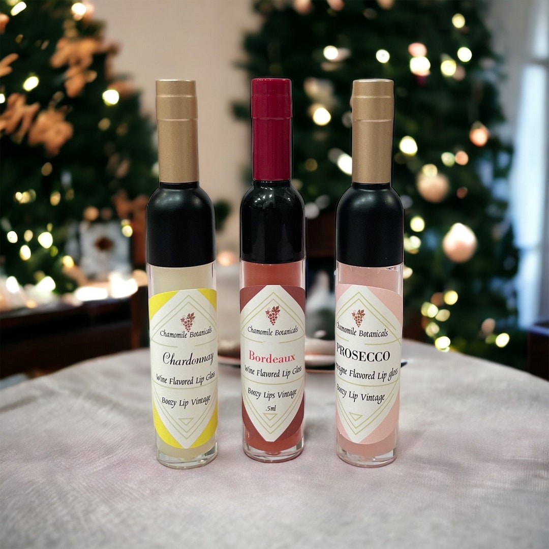 Wine Bottle Lip Gloss Champagne Lip Gloss Wine Lip Gloss Gift Set of