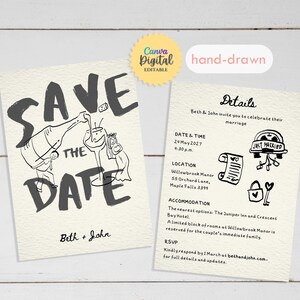 Hand Drawn Wedding Suite Invite Hand Drawn Illustration Wedding Invite Hand Drawn Wedding Invite Suite Hand Drawn Wedding Invite Doodles