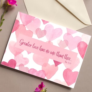 Tarjeta imprimible, tarjeta digital, tarjeta de las Sagradas Escrituras, tarjeta cristiana de San Valentín, tarjeta de amor para la esposa, tarjeta de amor para el esposo, tarjeta de San Valentín con forma de corazón, tarjeta de fe
