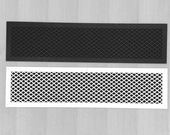 Architectural Vent Cover 3/8” thick Painted and Finished: White /Black Decorative Grille