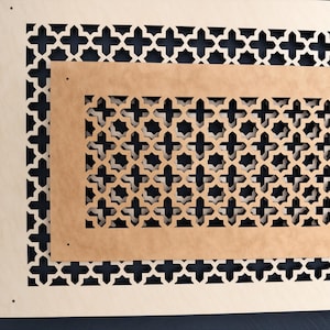Architektonische Lüftungsabdeckung | 3/8 &quot;dickes MDF | Grundiert und Lackiert | Fertige Individuelle Luftrückführung/ Register | Dekoratives Wand- & Deckengitter